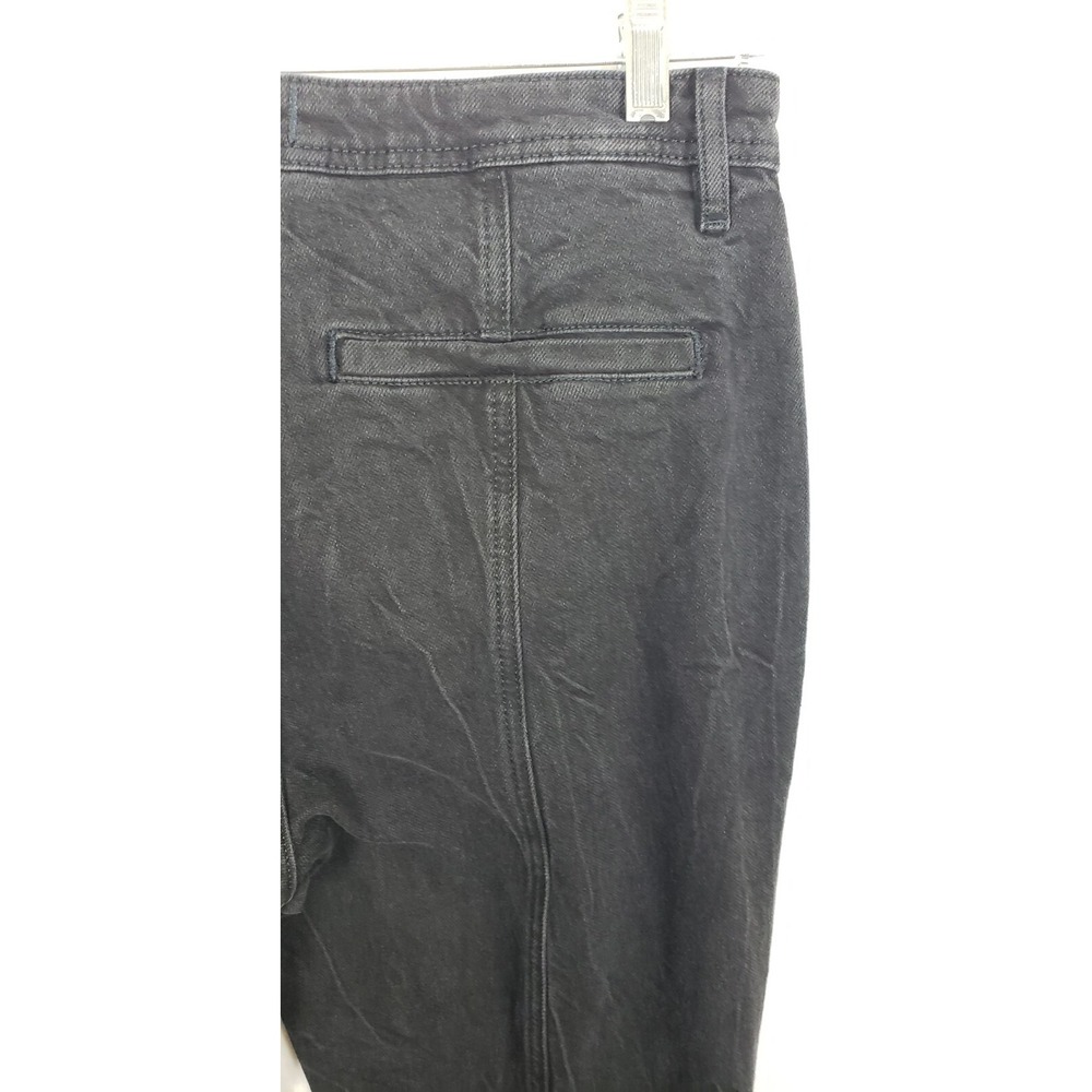 Free People We The Free Midnight Black Jeans 31 Curvy Mona Flare Split Hem NWT - Picture 7 of 11